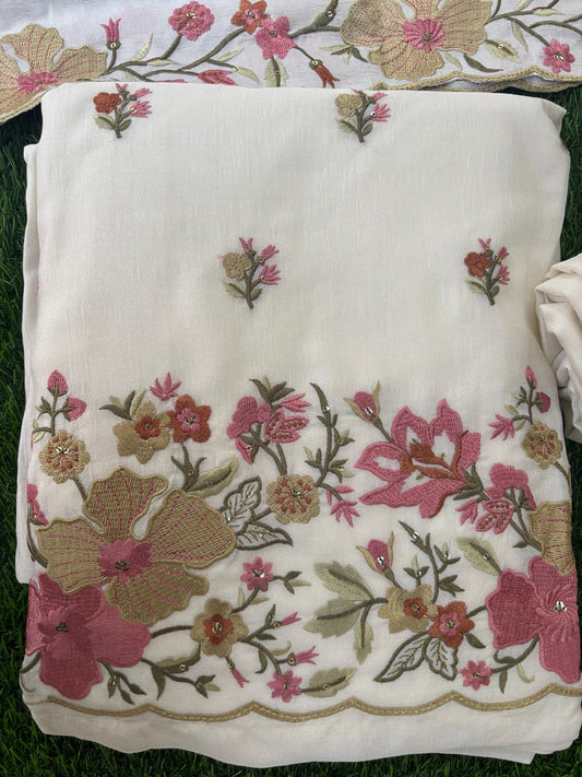 Vichitra silk salwar unstiched |VSW01